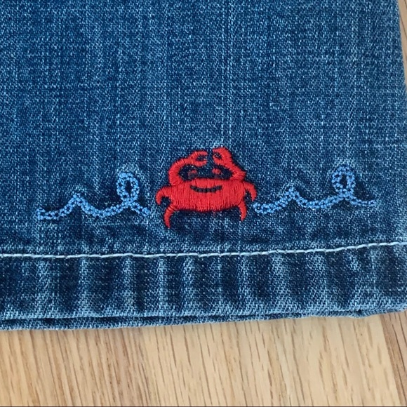 NWT GYMBOREE “Whale Watching” Girls Lace Up Embroidered Jeans Denim Size 7 - Picture 11 of 13